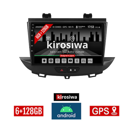 Kirosiwa Car Audio System for Opel Crossland X 2017 (Bluetooth/USB/AUX/WiFi/GPS) with Touch Screen 9"