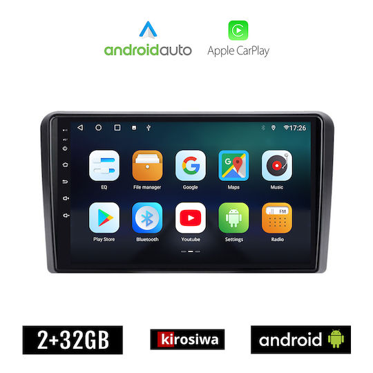 Kirosiwa Ηχοσύστημα Αυτοκινήτου για Ford Tourneo Courier 2014 (Bluetooth/USB/AUX/WiFi/GPS/Apple-Carplay/Android-Auto) με Οθόνη Αφής 9"