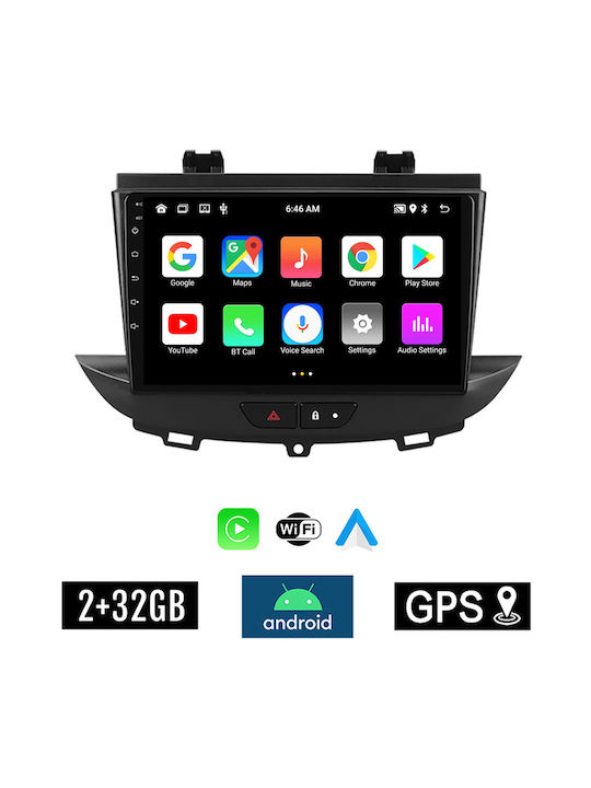 Kirosiwa Ηχοσύστημα Αυτοκινήτου για Opel Crossland X 2017 (Bluetooth/USB/AUX/WiFi/GPS/Apple-Carplay/Android-Auto) με Οθόνη Αφής 9"