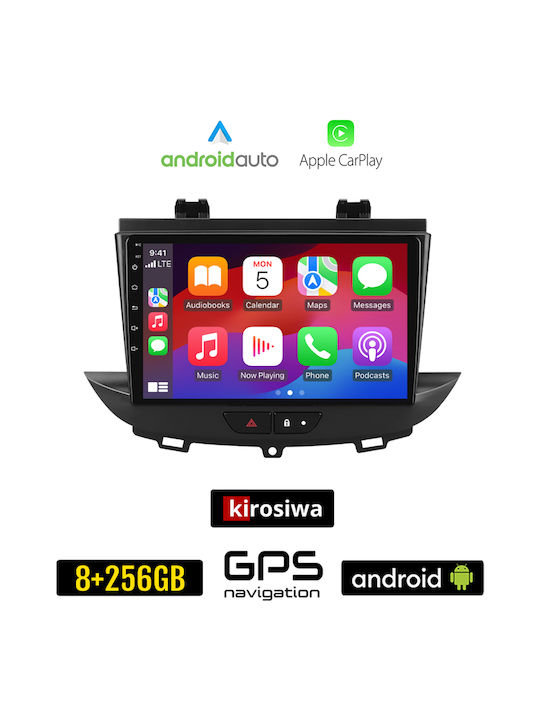 Kirosiwa Sistem Audio Auto pentru Opel Crossland X 2017 (Bluetooth/USB/AUX/WiFi/GPS/Apple-Carplay/Android-Auto) cu Ecran Tactil 9"