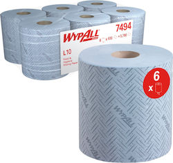 Синя ролка с централно подаване 1-слойна 239.40м 6 ролки Wypall L10 Extra 7494 Синя ролка с централно подаване 1-слойна 239.40м 6 ролки Wypall L10 Extra 7494