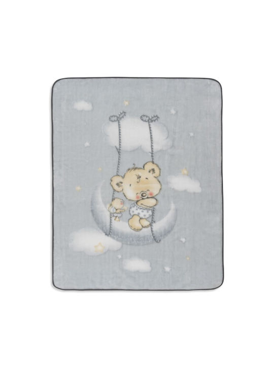 Interbaby Blanket Spanish Cot Grey 110x140cm.