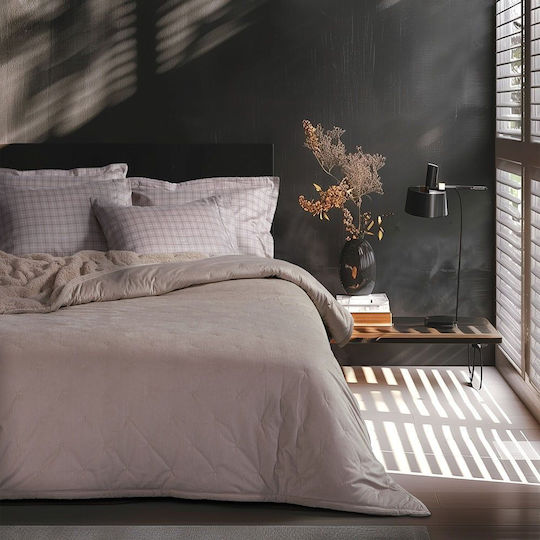 Nef-Nef Homeware New Kotler Coverlet Queen Size from Polyester Beige 230x240cm
