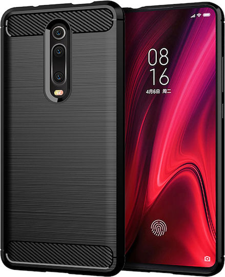 Techsuit Carbon Back Cover Σιλικόνης Μαύρο (Xiaomi Mi 9T / 9T Pro)