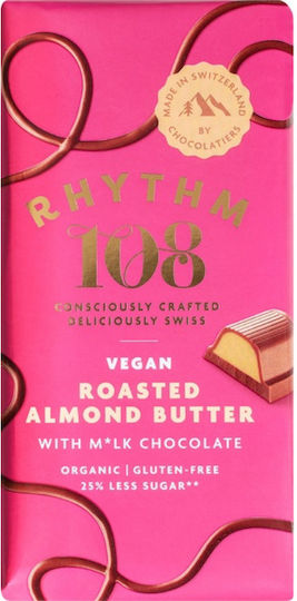 Rhythm 108 Βιολογική Vegan Σοκολάτα Αμυγδαλοβούτυρο 100g 16570