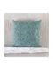 Rythmos Dekorativer Kissenbezug Snake aus 100% Baumwolle Petrol Blau 40x40cm