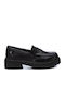 Girls PU Leather Moccasins Black