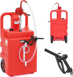 Portable Fuel Tank Manual Pump On Wheels 20 L Min 120 L