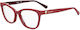 Moschino Plastic Eyeglass Frame Butterfly Red M...