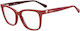 Moschino Plastic Eyeglass Frame Red MOL638 0HZ