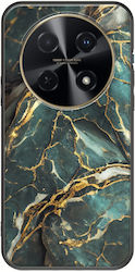 Cracked Marble Gold Teal Huawei Nova 12i Black TPU Black Silicone Cracked Marble Gold Teal Huawei Nova 12i Black TPU Black Silicone