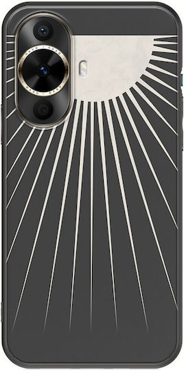Minimaler Mond Huawei Nova 12s Schwarzes TPU Schwarzes Silikon