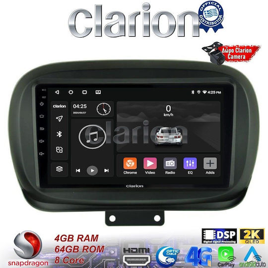 Clarion Sistem Audio Auto pentru Fiat 500X 2014> (Bluetooth/USB/WiFi/GPS/Apple-Carplay/Android-Auto)