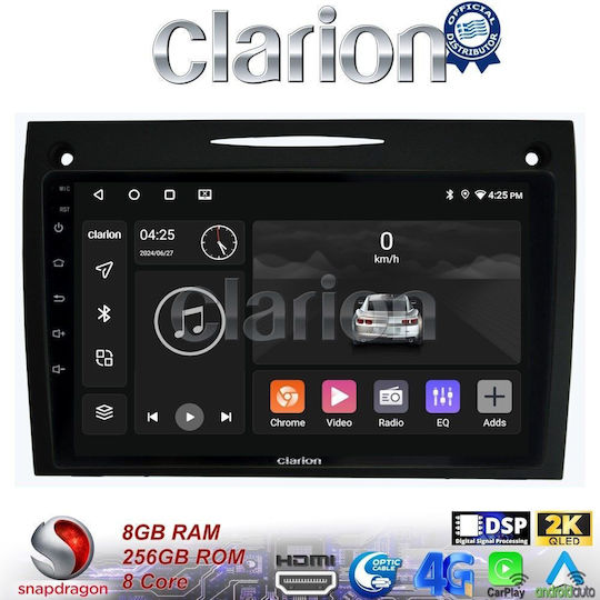 Clarion Ηχοσύστημα Αυτοκινήτου για Mercedes-Benz SLK 2004-2010 (Bluetooth/USB/WiFi/GPS/Apple-Carplay/Android-Auto) με Οθόνη Αφής 9"