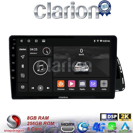 Clarion Sistem Audio Auto pentru Audi Q5 2008 > 2018 (Bluetooth/USB/AUX/WiFi/GPS/Apple-Carplay/Android-Auto) cu Ecran Tactil 10"