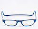 Reading Glasses +2.00 with Magnet in Blue color AG-A008