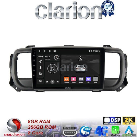 Clarion Ηχοσύστημα Αυτοκινήτου για Peugeot Expert Opel Vivaro Fiat Scudo Toyota Proace Citroen SpaceTourer / Jumpy 2016> (Bluetooth/USB/WiFi/GPS/Apple-Carplay/Android-Auto) με Οθόνη Αφής 9"