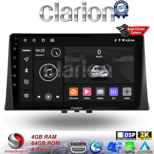 Clarion Sistem Audio Auto pentru Peugeot Partener Citroen Berlingo 2019> (Bluetooth/USB/WiFi/GPS/Apple-Carplay/Android-Auto)