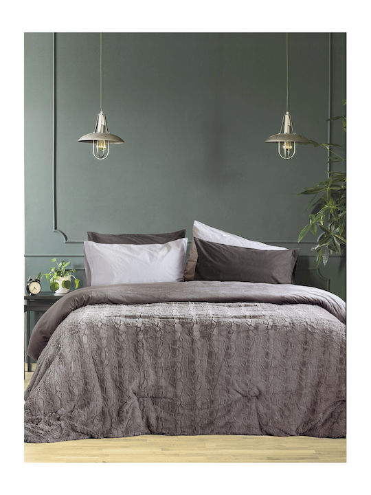 Nima Duvet Cover Queen 220x240cm Velure Cigar Beige 710 GSMGsm 13.5 togs Togs