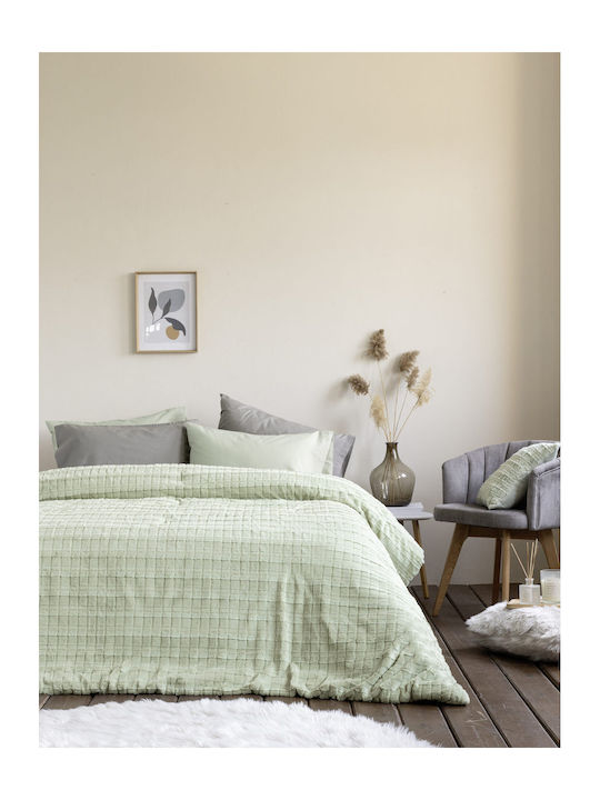 Nima Duvet Cover Single 160x220cm Weave Mint 760Gsm