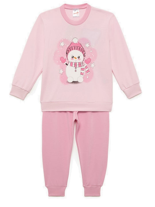 Minerva Kids' Pajamas Winter Pink Snowman