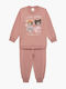 Minerva Pijama pentru copii De iarnă Pink Bears