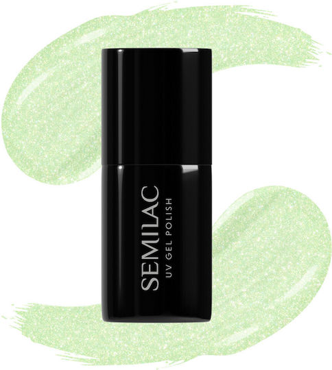 Lac de unghii hibrid Semilac 497 Green Groove 7ml