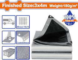 Wadfow Αδιάβροχος Μουσαμάς 180gr/m² 4x3μ. Ελαφρού Τύπου Πολύχρωμος