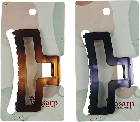 Hair Claw Black-Brown 7.5cm 2 Pcs Vc2459 5206753044857