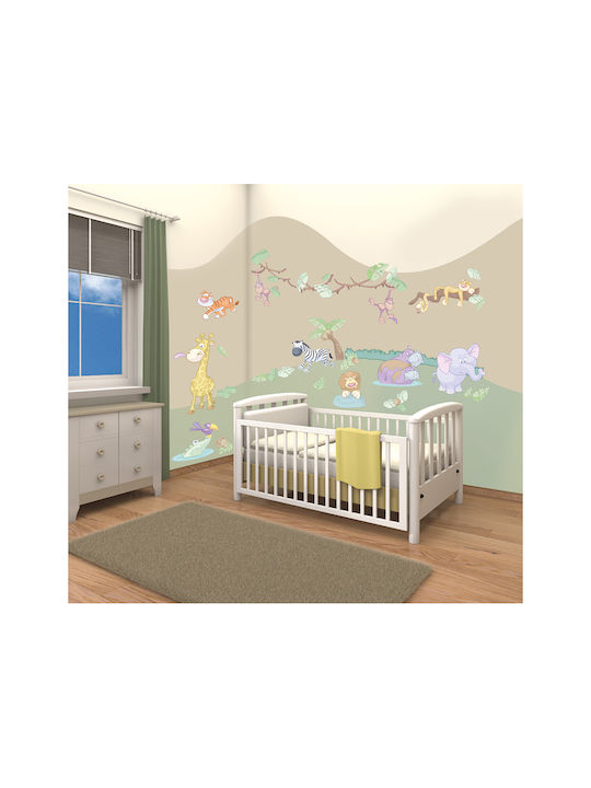 Walltastic Παιδικό Διακοσμητικό Αυτοκόλλητο Τοίχου Baby Jungle 50τμχ