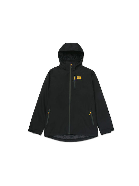 CAT Work Jacket with Detachable Hood Black