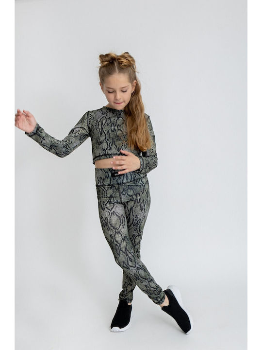 Kids' Set with Leggings Winter 2pcs Khaki