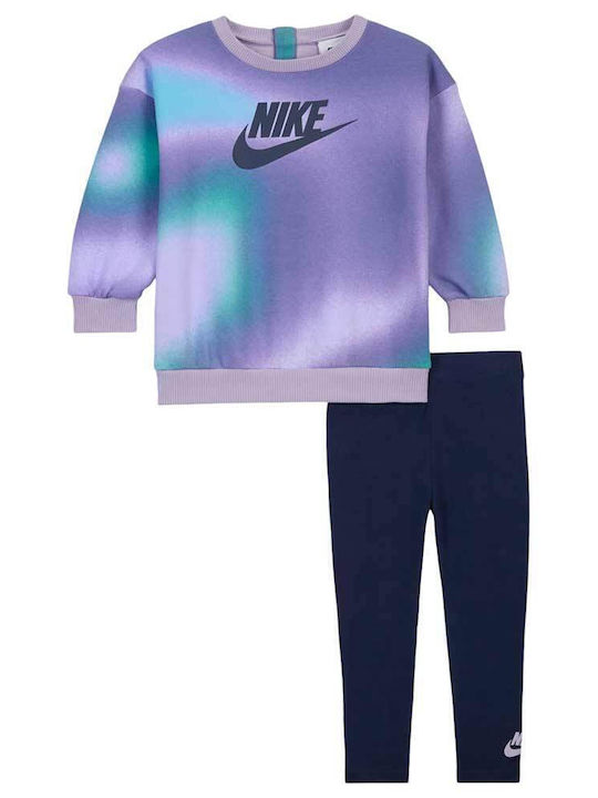 Nike Παιδικό Σετ με Κολάν Χειμερινό 2τμχ Μωβ