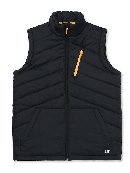 CAT Essential Waterproof Men's Safety Vest with Reflective Film Black