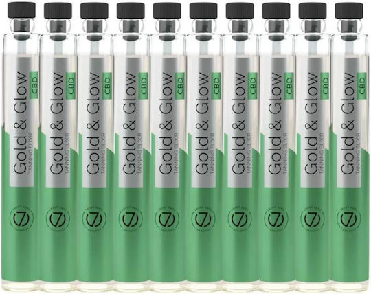 7Suns Cosmetics Gold & Glow CBD Nach dem Bräunen Körper Lotion 10x6ml