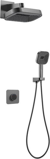 Sparke Built-in Mixer & Shower Head Set for Shower 2 Exits Gray