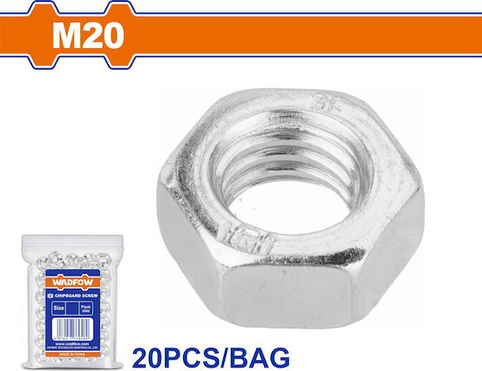 Wadfow Παξιμάδι για Βίδα M20mm 20τμχ DIN 934