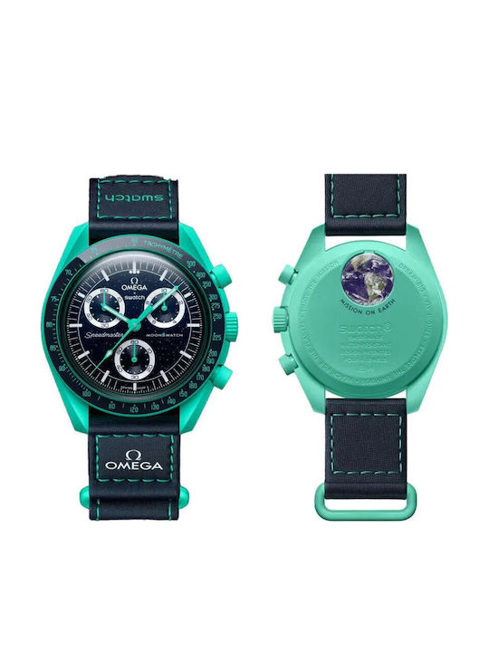 Swatch Moonswatch Mission To Mercury Ceas Bărbați Cu Baterie Și