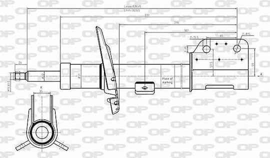 Open Parts Σετ Αμορτισέρ για Peugeot 308