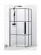 Sparke Kabine für Dusche mit Schieben Tür 80x80x195cm Schwarz