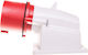 Steels Socket 3p+n+z 16a 400v Ip44 Red 057588