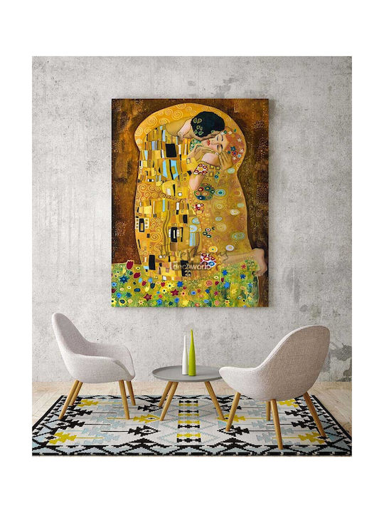 Canvas Painting "The Kiss" Gustav Klimt Knv164 65cm X 95cm