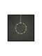 Goldener Kranz mit 10 LED-Lichtern Warmweiß/Batterie Ø20cm