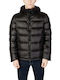 Peuterey Herren Winter Jacke Lässig Schwarz