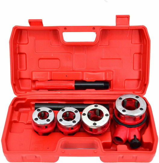 Awtools Pipe Threading Machine 4pcs 1/2" 3/4" 1" 1-1/4" Set Case