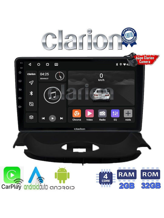 Clarion Ηχοσύστημα Αυτοκινήτου για Peugeot 206 2002 > 2006 (Bluetooth/USB/WiFi/GPS/Apple-Carplay/Android-Auto) με Οθόνη Αφής 9"