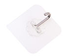 Plastic Hanger Kitchen Hook with Sticker Transparent 10pcs