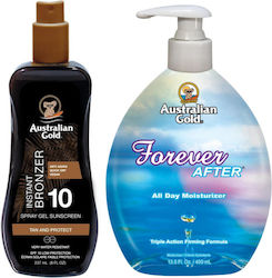 Australian Gold Spray Gel Bronzer Spf10 + Forever After 400ml Australian Gold Spray Gel Bronzer Spf10 + Forever After 400ml