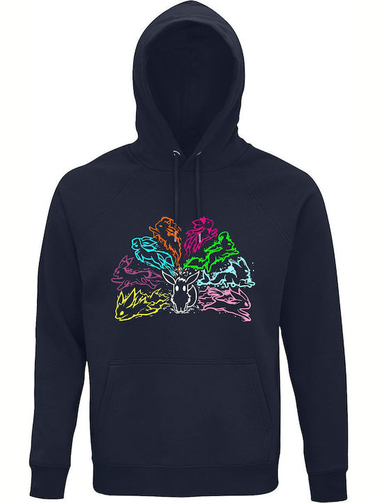 Pokemon Fanart Kapuzenpulli Pokemon Marineblau
