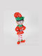 Eurolamp Acrylic Elf Red & Green 3.5v Transformer 60 White LEDs Power Extension 5m 19x13x50cm IP44